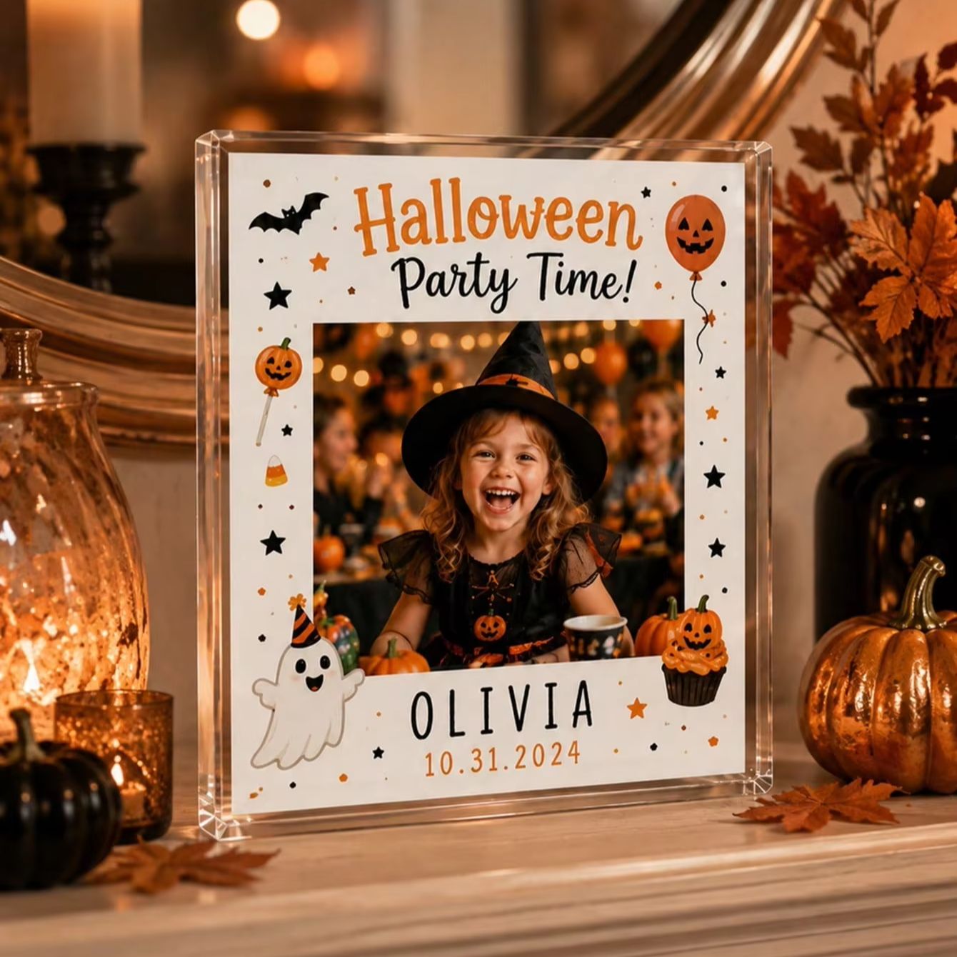 Photo Acrylic Block - Custom Halloween Acrylic Photo Block, Personalized