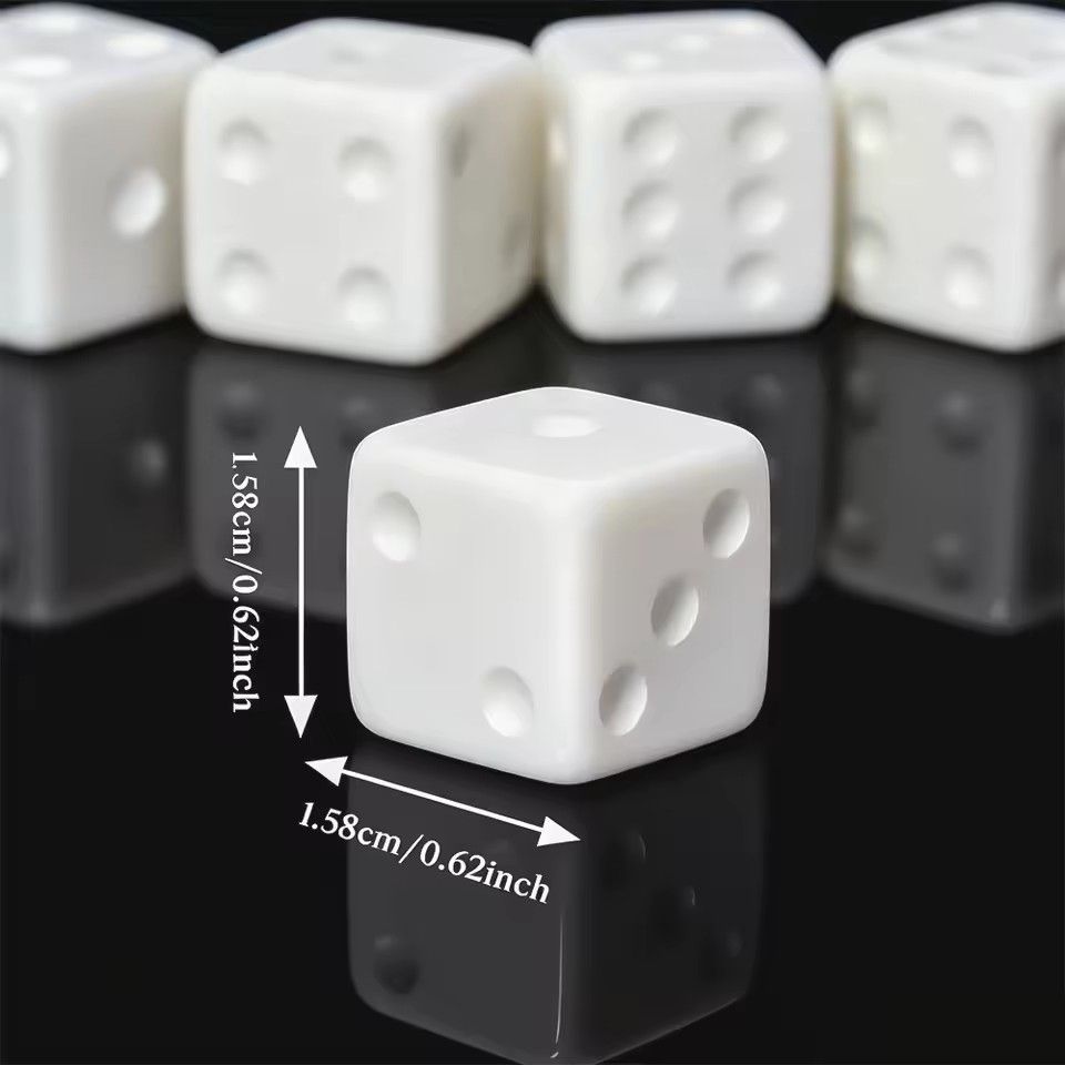 10 Pcs/set Blank White Dice Fu - огляд і ціна Puzzle Blank White