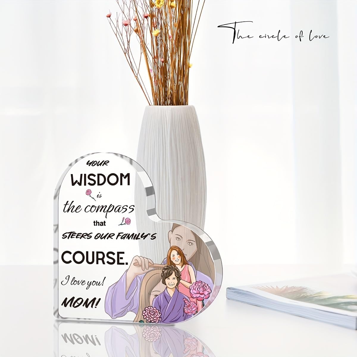 Family Heart Shape Acrylic Pla - огляд і ціна Photo Acrylic Block